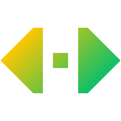 Tailless Triangle Arrow Horizontal Scroll Icon from Sharp Gradient Set