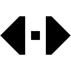 Tailless Triangle Arrow Horizontal Scroll Icon from Sharp Solid Set