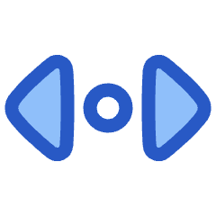 Tailless Triangle Arrow Horizonal Scroll Icon from Plump Duo Set