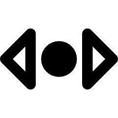 Tailless Triangle Arrow Horizontal Scroll Icon from Core Remix Set