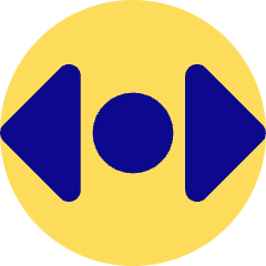 Tailless Triangle Arrow Horizontal Scroll Icon from Core Pop Set
