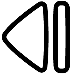 Tailless Triangle Arrow Left 2 Icon from Plump Line Set