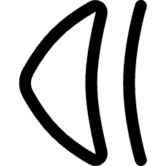 Tailless Triangle Arrow Left 2 Icon from Flex Line Set
