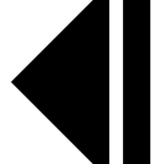 Tailless Triangle Arrow Left 2 Icon from Sharp Solid Set
