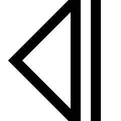 Tailless Triangle Arrow Left 2 Icon from Sharp Line Set