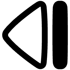 Tailless Triangle Arrow Left 2 Icon from Plump Remix Set