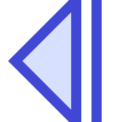 Tailless Triangle Arrow Left 2 Icon from Sharp Duo Set