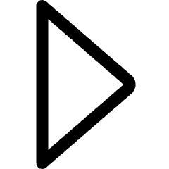 Tailless Triangle Arrow Right 1 Icon from Core Line Set