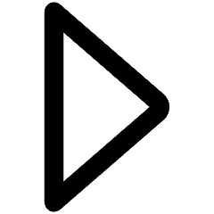 Tailless Triangle Arrow Right 1 Icon from Core Remix Set