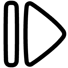 Tailless Triangle Arrow Right 2 Icon from Plump Line Set