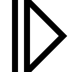 Tailless Triangle Arrow Right 2 Icon from Sharp Line Set