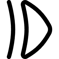 Tailless Triangle Arrow Right 2 Icon from Flex Line Set
