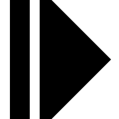 Tailless Triangle Arrow Right 2 Icon from Sharp Solid Set