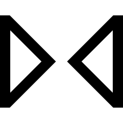 Tailless Triangle Arrow Shrink Horizontal 1 Icon from Sharp Line Set