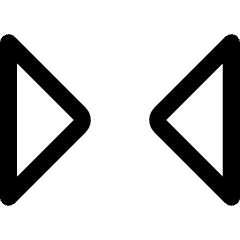 Tailless Triangle Arrow Shrink Horizontal 1 Icon from Core Line Set