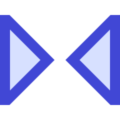 Tailless Triangle Arrow Shrink Horizontal 1 Icon from Sharp Duo Set