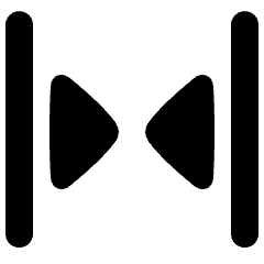 Tailless Triangle Arrow Shrink Horizontal 2 Icon from Plump Solid Set