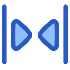Tailless Triangle Arrow Shrink Horizontal 2 Icon from Plump Duo Set