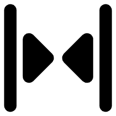 Tailless Triangle Arrow Shrink Horizontal 2 Icon from Core Solid Set