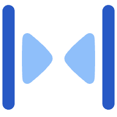 Tailless Triangle Arrow Shrink Horizontal 2 Icon from Plump Flat Set