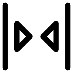 Tailless Triangle Arrow Shrink Horizontal 2 Icon from Core Line Set