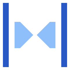 Tailless Triangle Arrow Shrink Horizontal 2 Icon from Sharp Flat Set