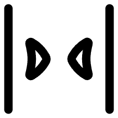 Tailless Triangle Arrow Shrink Horizontal 2 Icon from Flex Line Set