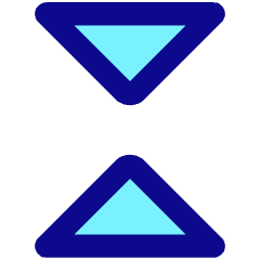 Tailless Triangle Arrow Shrink Vertical Icon from Core Pop Set