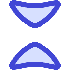 Tailless Triangle Arrow Shrink Vertical Icon from Flex Duo Set