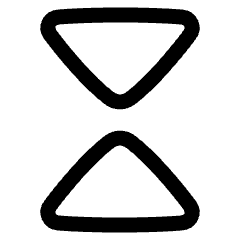 Tailless Triangle Arrow Shrink Vertical Icon from Plump Line Set