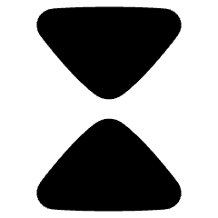 Tailless Triangle Arrow Shrink Vertical Icon from Plump Solid Set