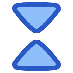 Tailless Triangle Arrow Shrink Vertical Icon from Plump Duo Set