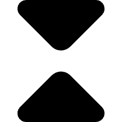 Tailless Triangle Arrow Shrink Vertical Icon from Core Solid Set