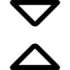 Tailless Triangle Arrow Shrink Vertical Icon from Core Line Set