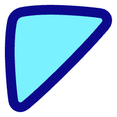Tailless Triangle Arrow Top Left Icon from Plump Pop Set