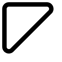 Tailless Triangle Arrow Top Left Icon from Core Line Set