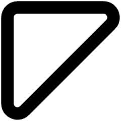 Tailless Triangle Arrow Top Left Icon from Core Remix Set