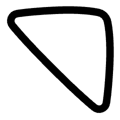 Tailless Triangle Arrow Top Right Icon from Plump Line Set