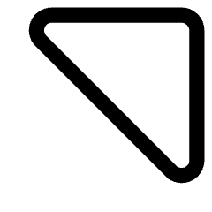 Tailless Triangle Arrow Top Right Icon from Core Line Set