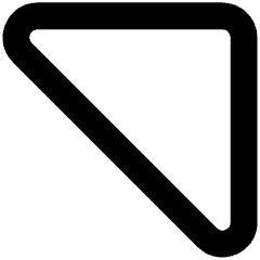 Tailless Triangle Arrow Top Right Icon from Core Remix Set