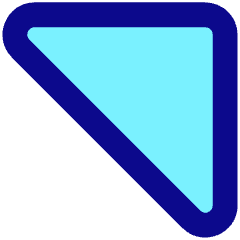 Tailless Triangle Arrow Top Right Icon from Core Pop Set