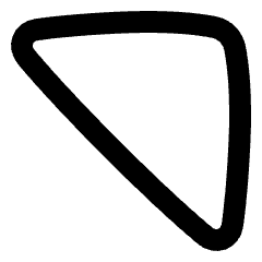 Tailless Triangle Arrow Top Right Icon from Plump Remix Set
