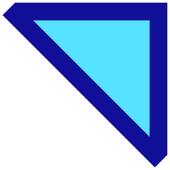 Tailless Triangle Arrow Top Right Icon from Sharp Pop Set