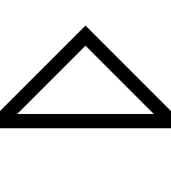 Tailless Triangle Arrow Up 1 Icon from Sharp Line Set