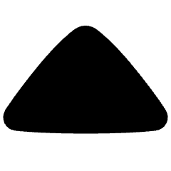 Tailless Triangle Arrow Up 1 Icon from Plump Solid Set