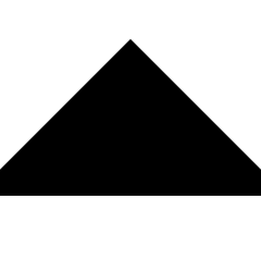 Tailless Triangle Arrow Up 1 Icon from Sharp Solid Set