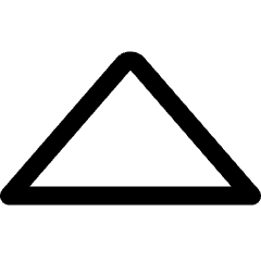Tailless Triangle Arrow Up 1 Icon from Core Line Set