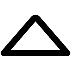 Tailless Triangle Arrow Up 1 Icon from Core Remix Set