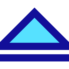 Tailless Triangle Arrow Up 2 Icon from Sharp Pop Set