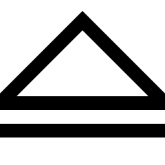 Tailless Triangle Arrow Up 2 Icon from Sharp Line Set
